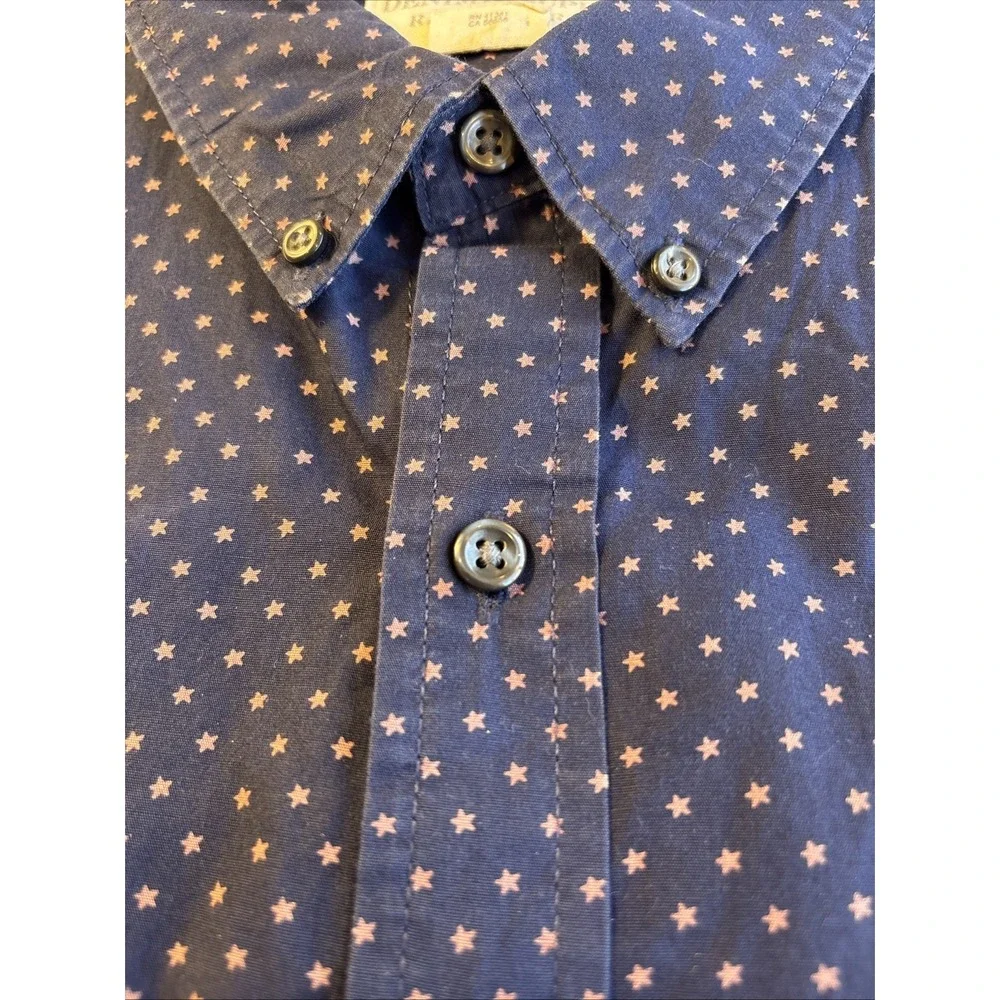 DENIM  & SUPPLY Ralph Lauren Stars ⭐️⭐️ Shirt Men's 2XL‎ Navy Short Sleeved
